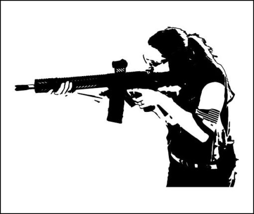 Custom Shooter Female Sticker