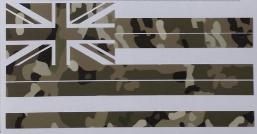 Hawaii Flag Sticker Camouflage