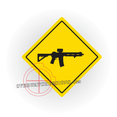 AR 15 Street Sign Rifle Sticker