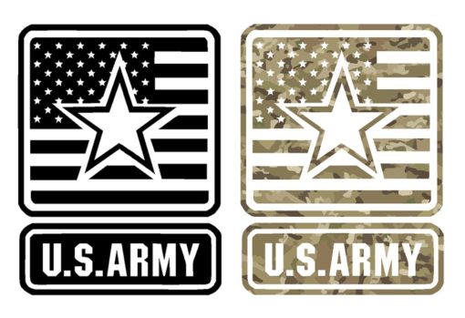 U.S. Army Sticker, The ARMY logo with the American Flag and large star ...