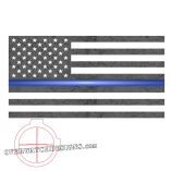 Thin Blue Line Subdued Flag - Overwatch Designs
