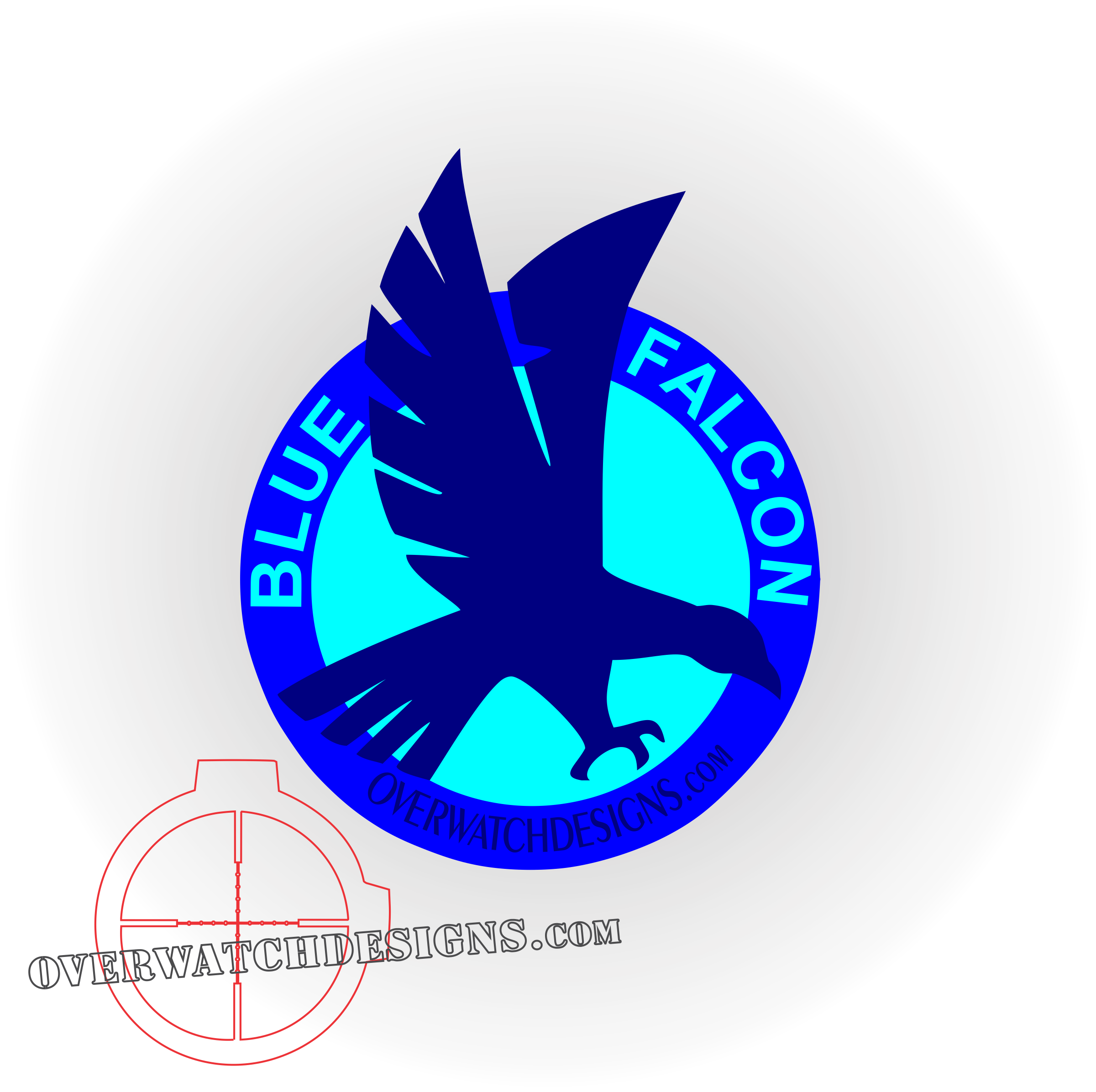 blue falcon head logo