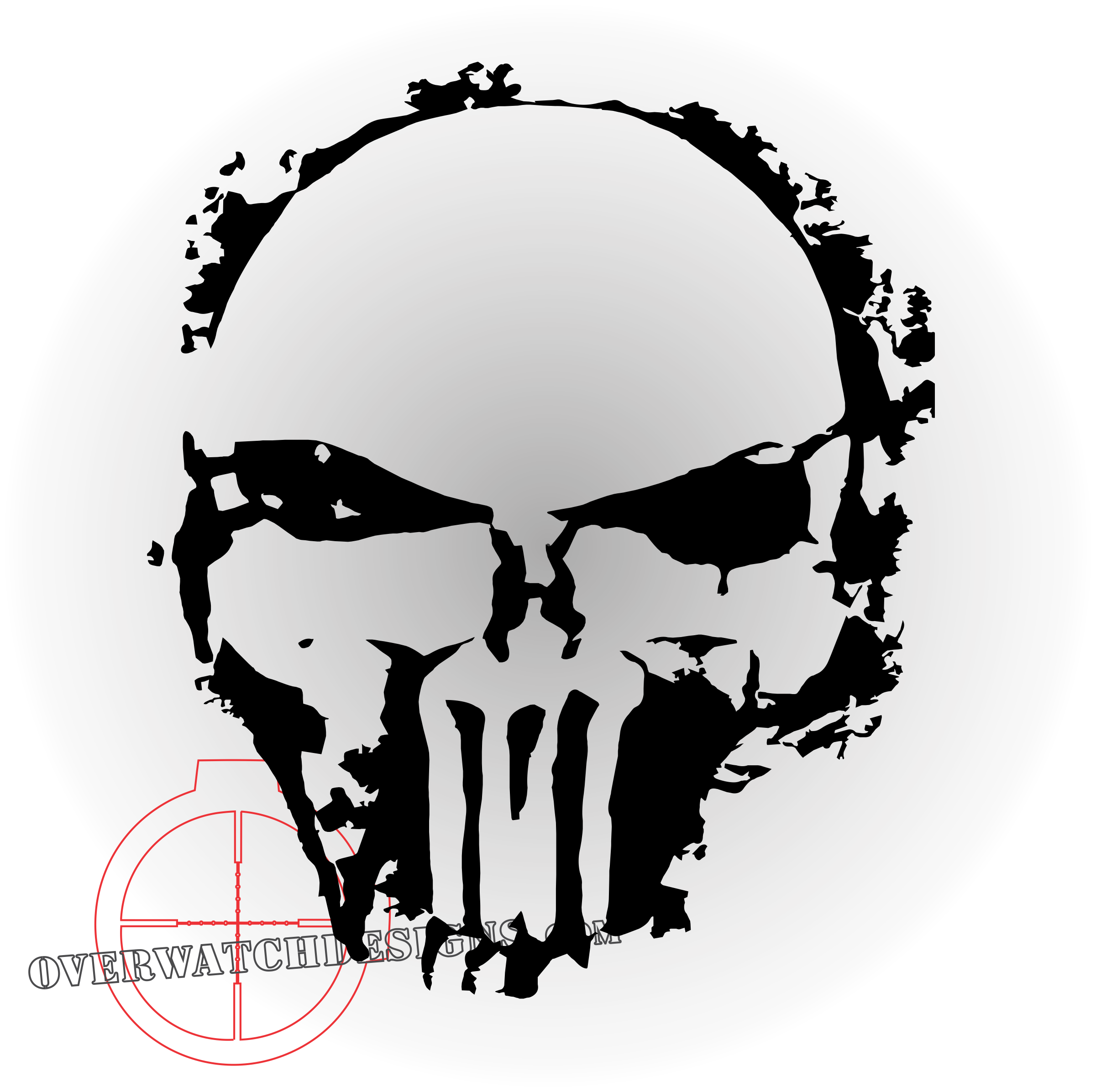 Punisher Skull Spray Paint Edition - Overwatch Designs.