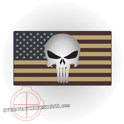 Custom US Punisher Flag