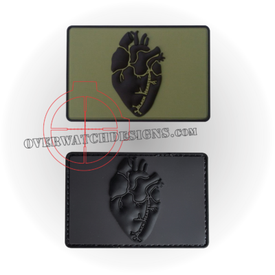 Black Hearted PVC Patch