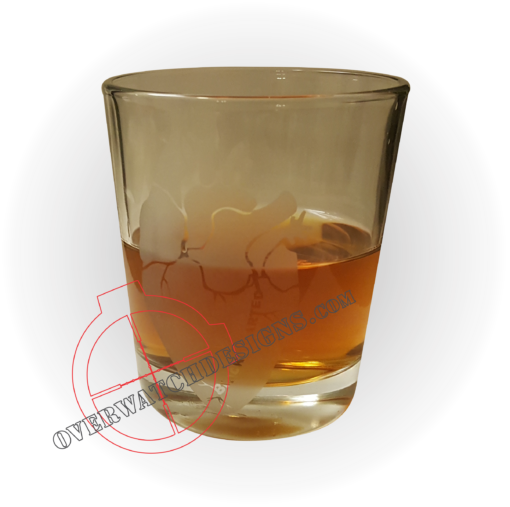 Black Hearted whiskey glass
