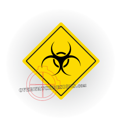 Bio-hazard Street Sign Sticker