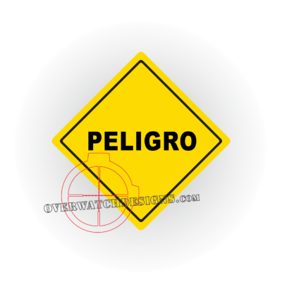 Peligro Street Sign Sticker