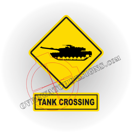 Tank Crossing Sticker