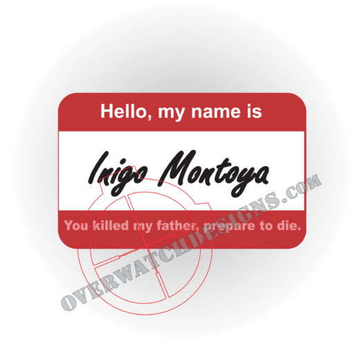 Inigo Montoya NameTag Sticker