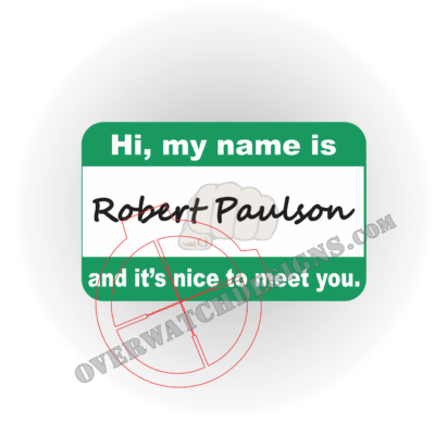 Robert Paulson Nametag Sticker