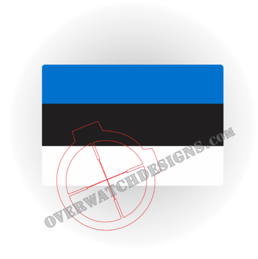 Estonia Flag Sticker Printed