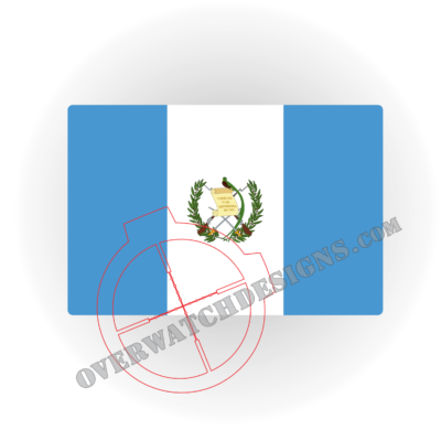Guatemala Flag Sticker Printed