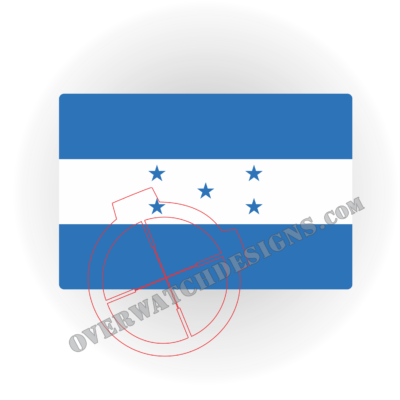 Honduras Flag Sticker Printed