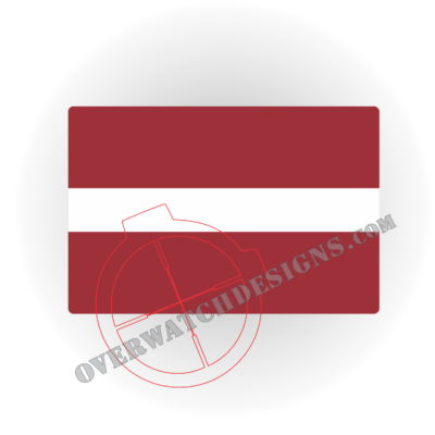 Latvia Flag Sticker Printed
