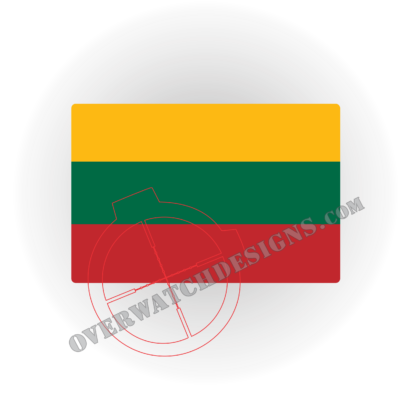 Lithuania Flag Sticker Printed
