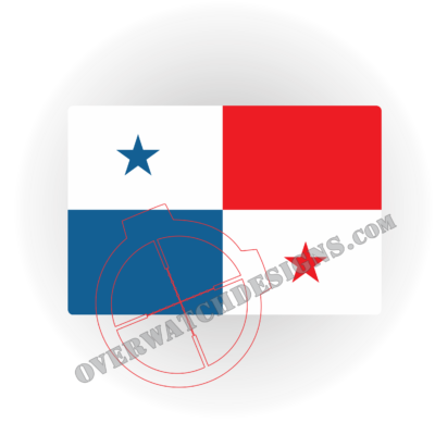 Panama Flag Sticker Printed