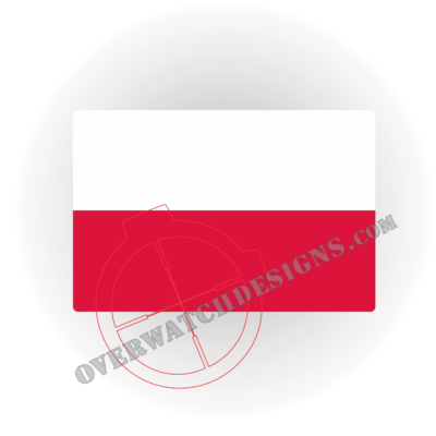 Poland Flag Sticker Printed