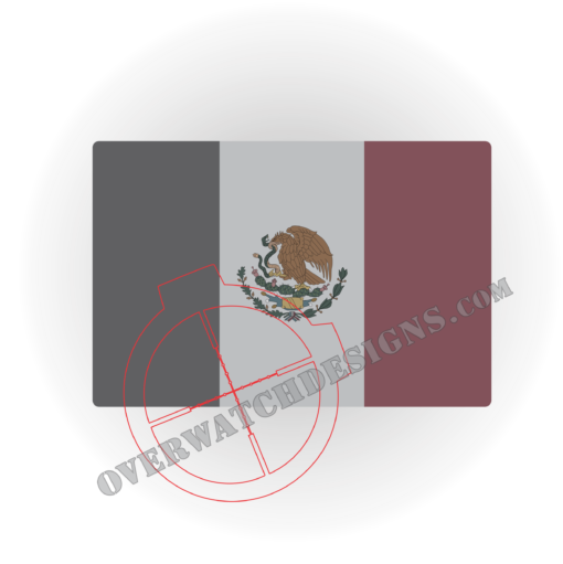 Mexico Flag Sticker Subdued
