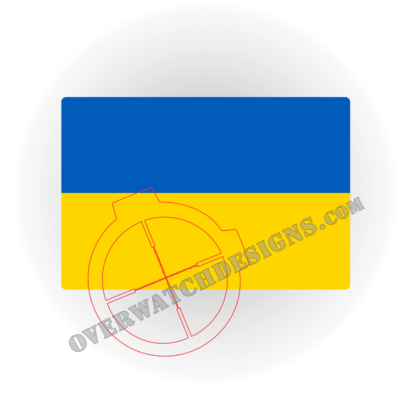 Ukraine Flag Sticker Printed