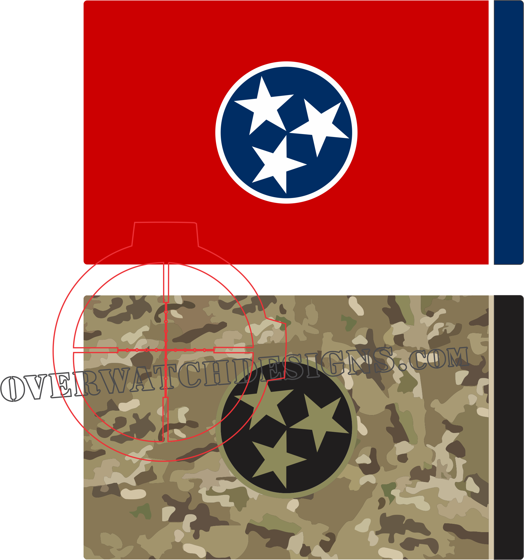 Tennessee State Flag Patch - Gear