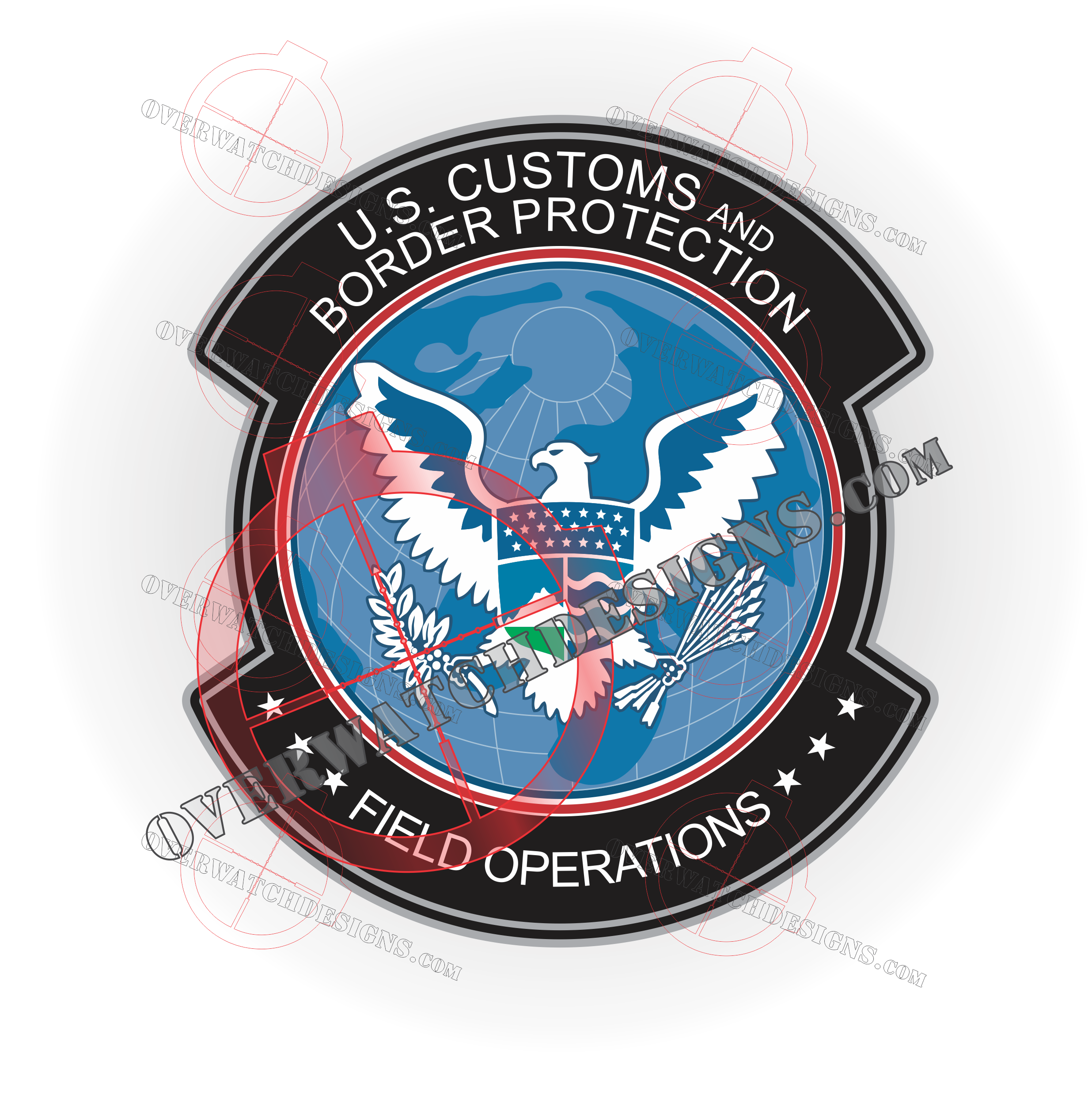 Office of Field Operations, CBP Sticker - Overwatch Designs