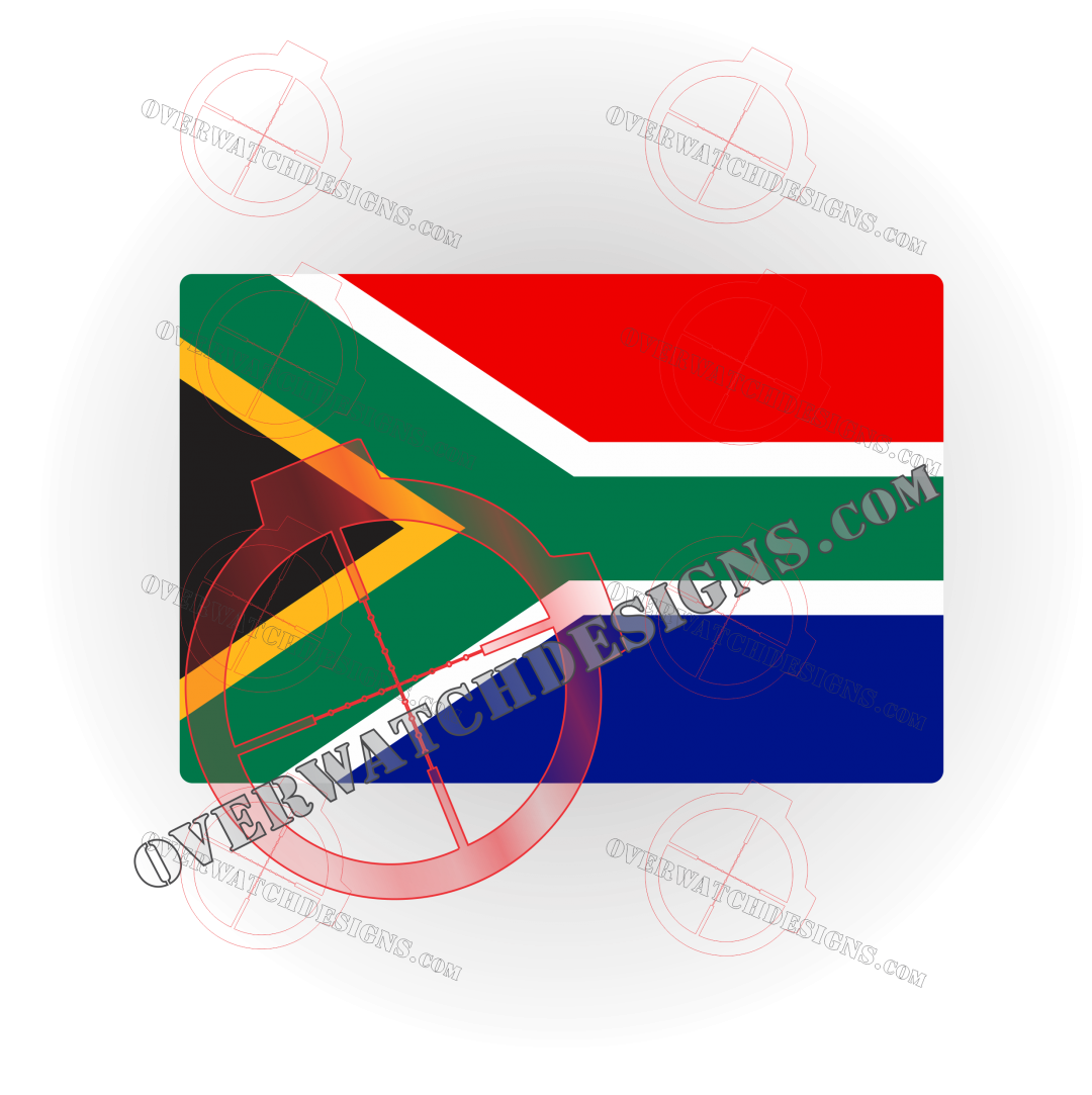 South Africa Flag Sticker Overwatch Designs 6043