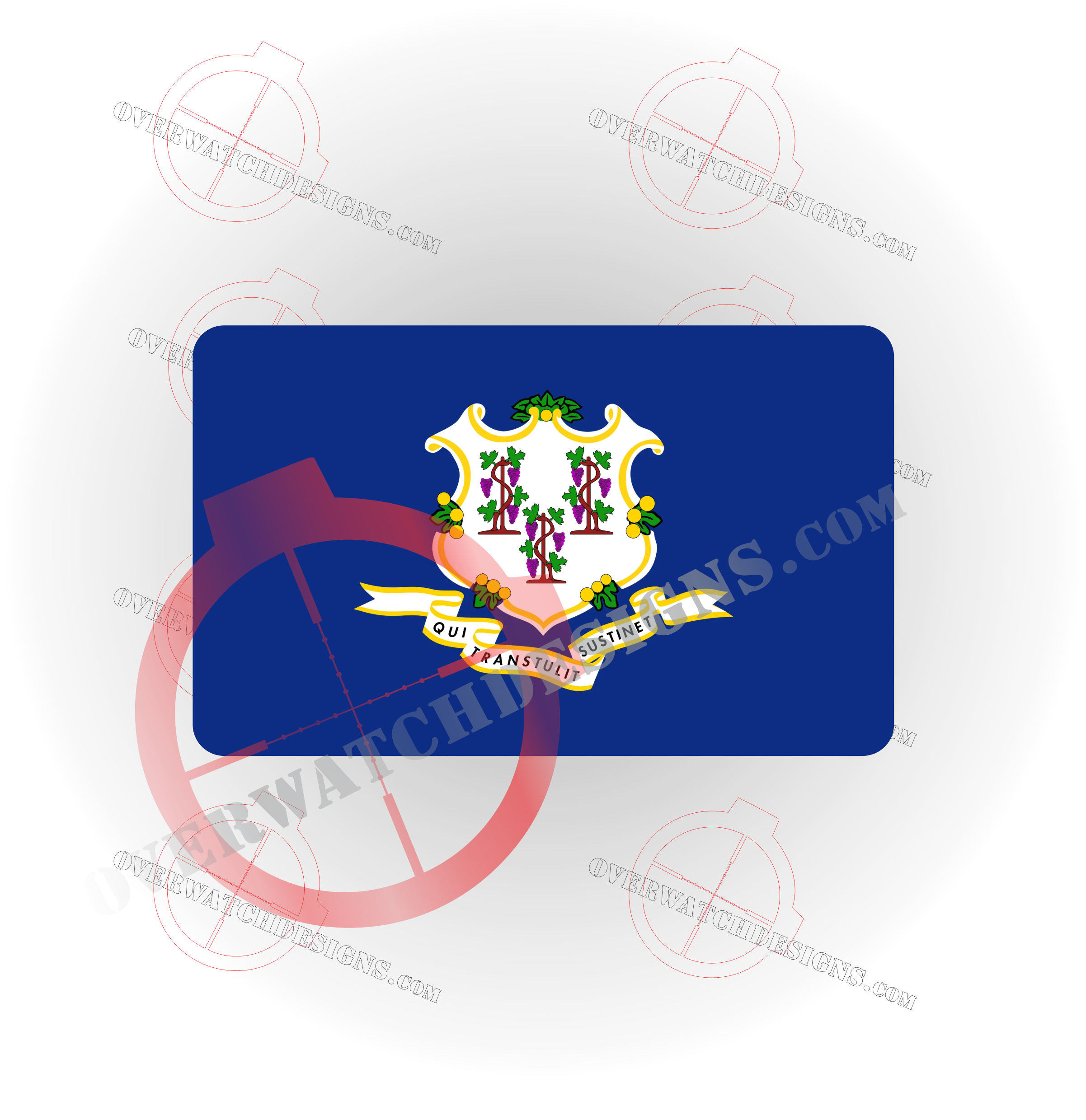 Connecticut State Flag Decal